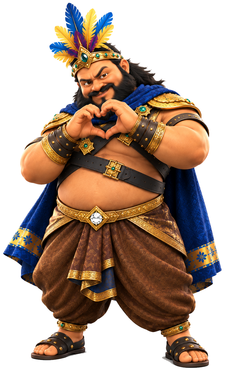Balmandaisa character forming a heart with both hands